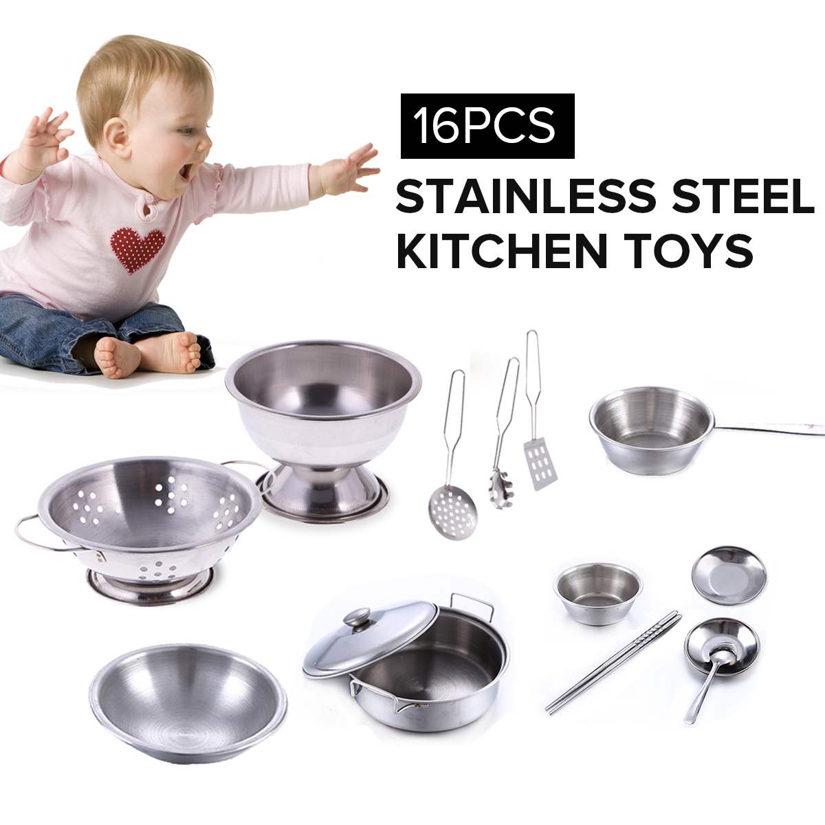 steel kitchen set toy online