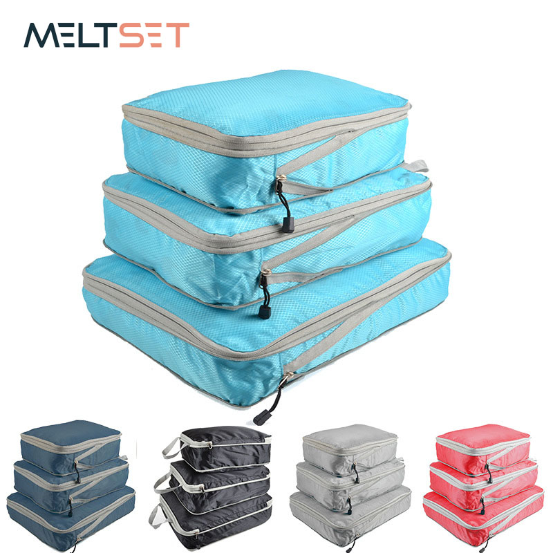 

3pcs/set Travel Storage Bag Set Waterproof Laundry Organizer Bag Foldable Clothes Tidy Organizer For Home Shoes Packing Cube
