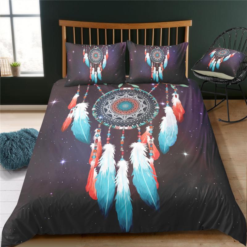 

Fashion Digital Printing Duvet Cover Set Dreamcatcher Bedding Set Soft Comfortable Kids EU Single Bedclothes for Adults, No.5