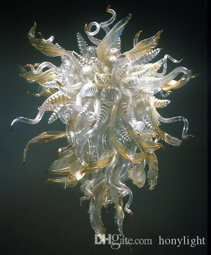 

Amber Colored Glass Chandelier Antique Style Chandelier Lighting LED Flush Mounted Fixture for Living Room Bedroom Stair Art Deco