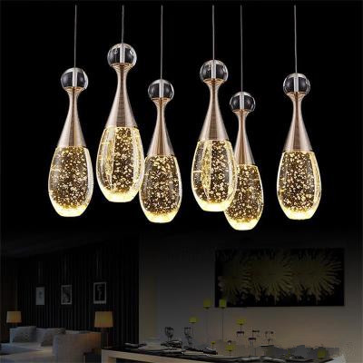 

Modern Brief LED Restaurant Lights Bubble Lustre Crystal Pendant Light Bar Work Table Living Room chandeliers Lights Lighting Fixture Lamps