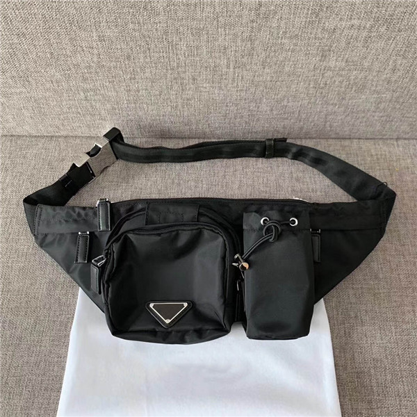 

Global Free Shipping Classic Deluxe Bag Canvas Pocket Crossbody Size 32cm 12cm 5cm Highest Quality Waist Bag, Black