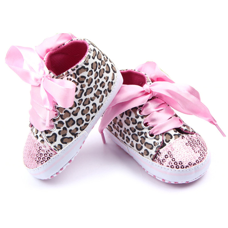 

Toddler Soft Sole Crib Shoes Baby Boys Shoes Fashion Girls Floral Leopard Sequin Infant Soft Sneakers First Walkers 0-12M