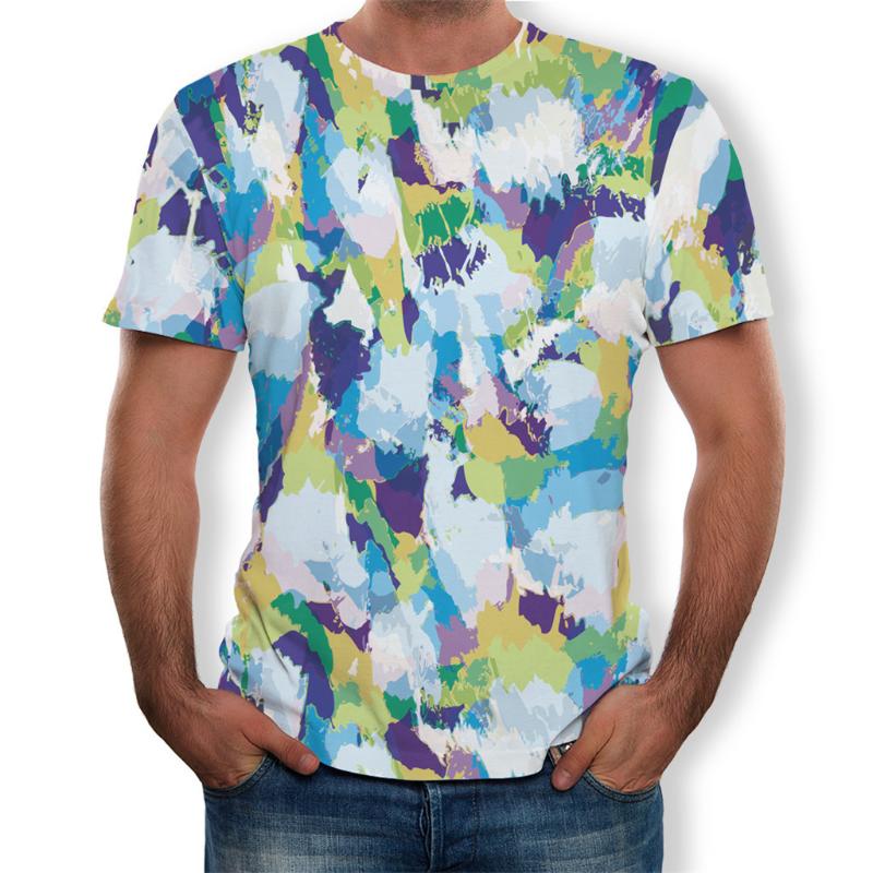 

1pc High Quality Outdoor Sports Short Men Summer New Full 3D Printed T Shirt Plus Size -3XLCool Printing Top Blouse Travelling, Bw