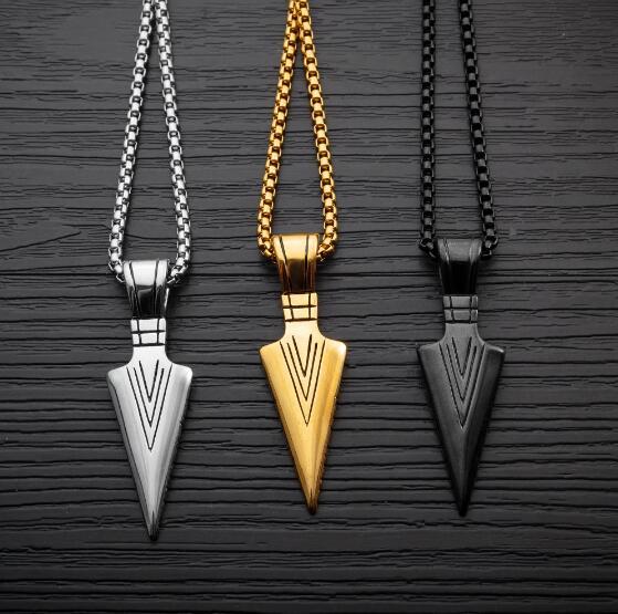 

Men Statement Pendants Necklaces Black Gold Silver Color Stainless Steel Box Chain Fashion Jewelry Dropship Wholesale GX1070H