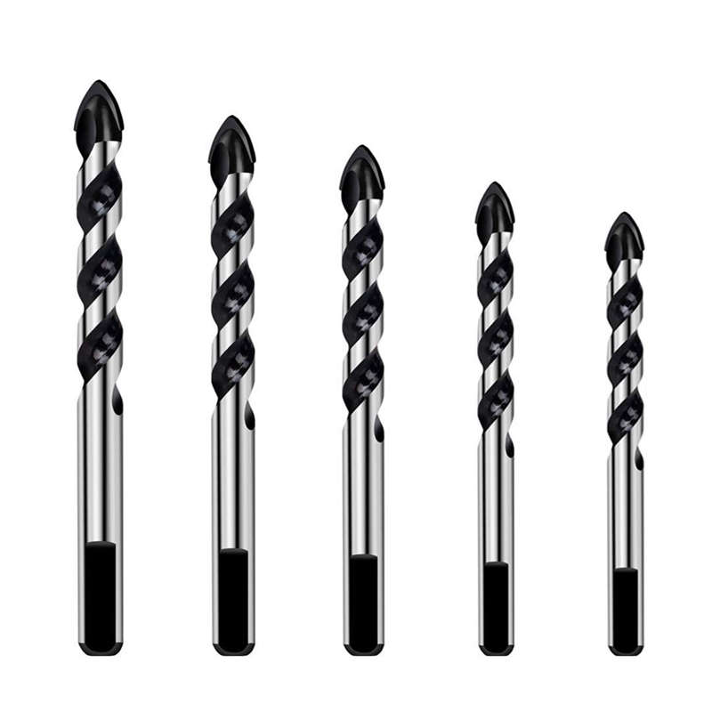 

5 Pieces Multi-Material Tungsten Carbide Drill Bit Set for Porcelain Ceramic Tile,Concrete,Brick,Glass,Plastic Masonry and Wood