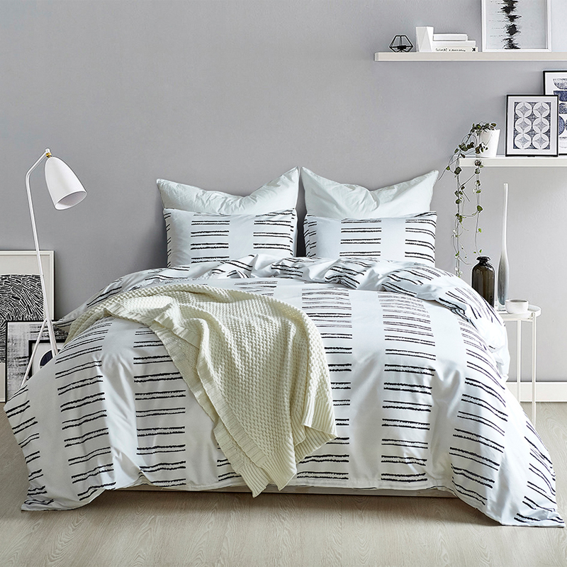 

90g stripe print bedding set Duvet Covers Home textile bedroom decoration comforter bedding sets bedclothes bed linen(NO sheet)
