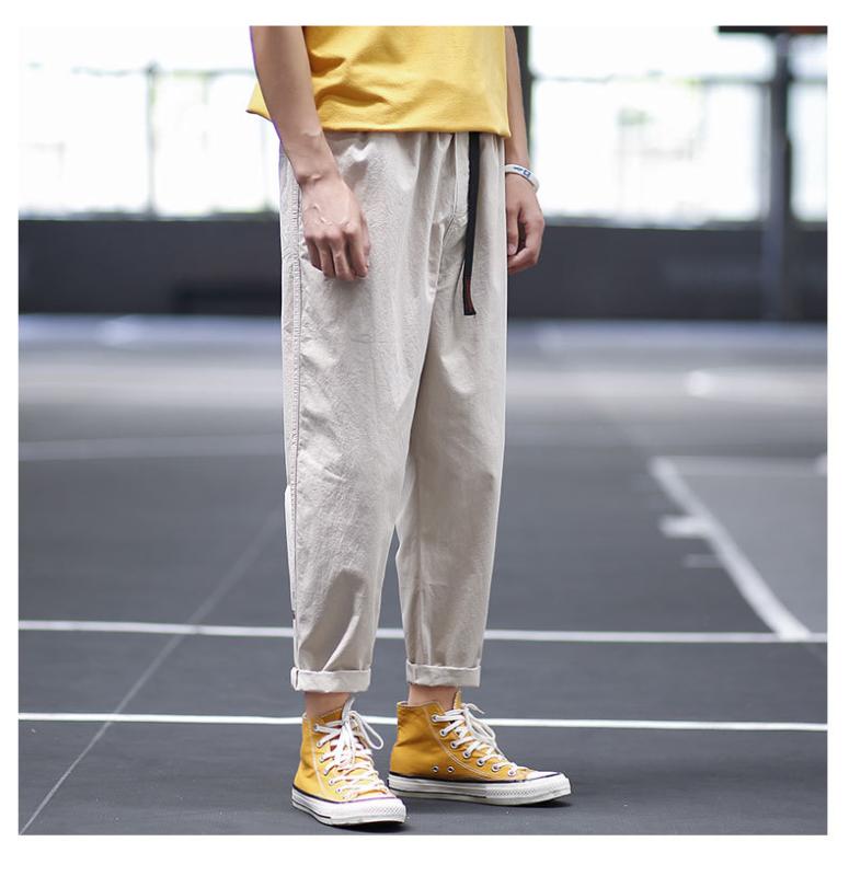 

2020 Super Fire Pants Spring and Autumn Men' Pants Net Red Nine Bundles Footwear Thin Loose Casual, Black