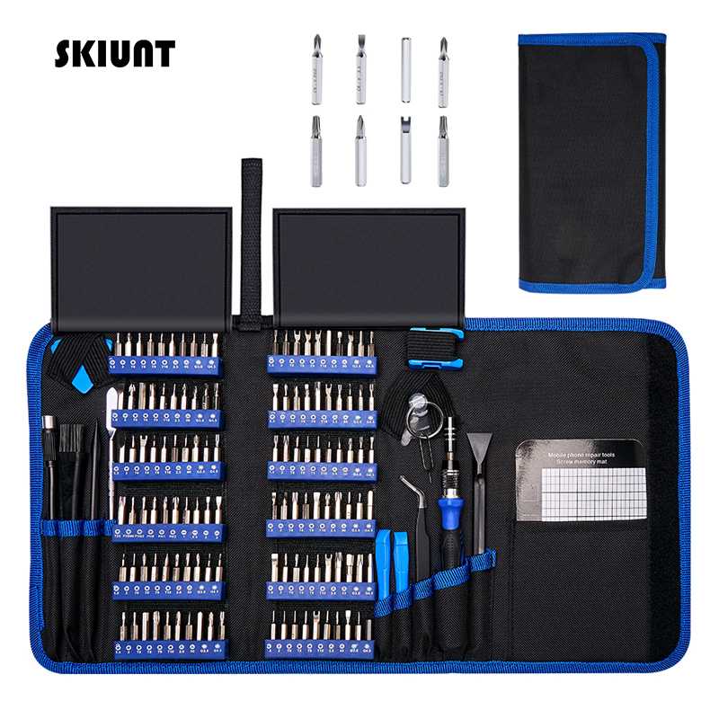 

SKIUNT Screwdriver Set 140-In-1 Slotted Torx Hex Screwdriver Bit Set Magnetic Screw Driver Bits Phone PC Repair Tools Kit