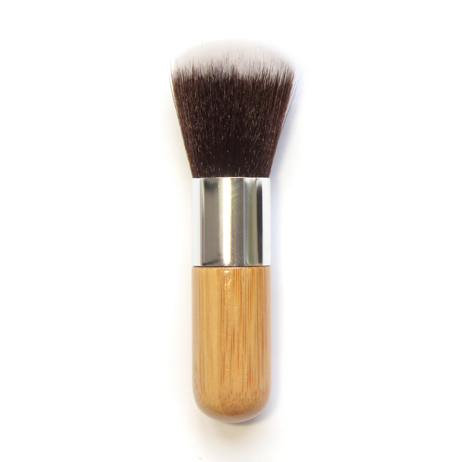 

Wood Handle Makeup Foundation Brush Flat Bamboo Handle Round Top Soft Brush Multifunction Powder Foundation Blusher Brush RRA996