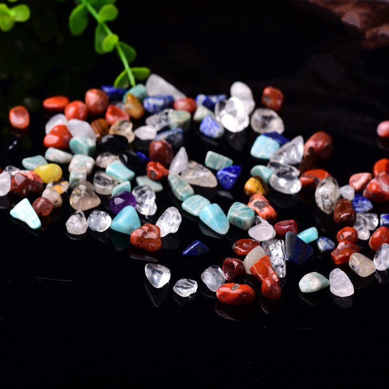 

1 Bag 50 g/100 g Natural mixed color crystal quartz Stone crystal Tumbled Stone (Size: 7--9 mm)