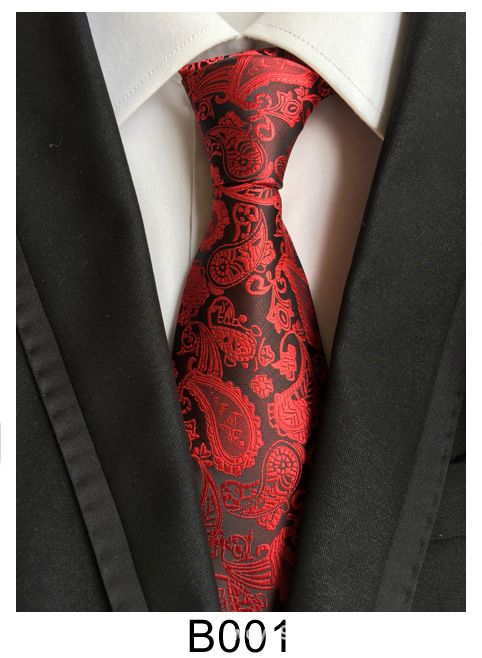 

Neck Ties business Mens tie polyester tie cashew nut flower 18 color pattern classic commercial leisure dual-use high quality brand wedding