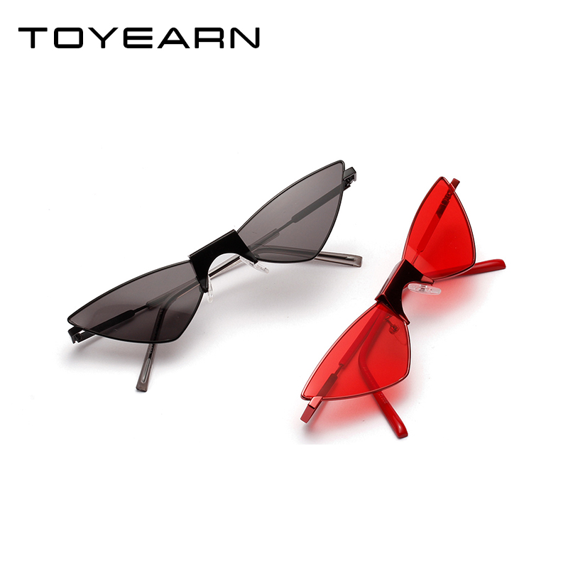Femmes Petit cadre chat yeux Rectangle Lunettes De Soleil Noir