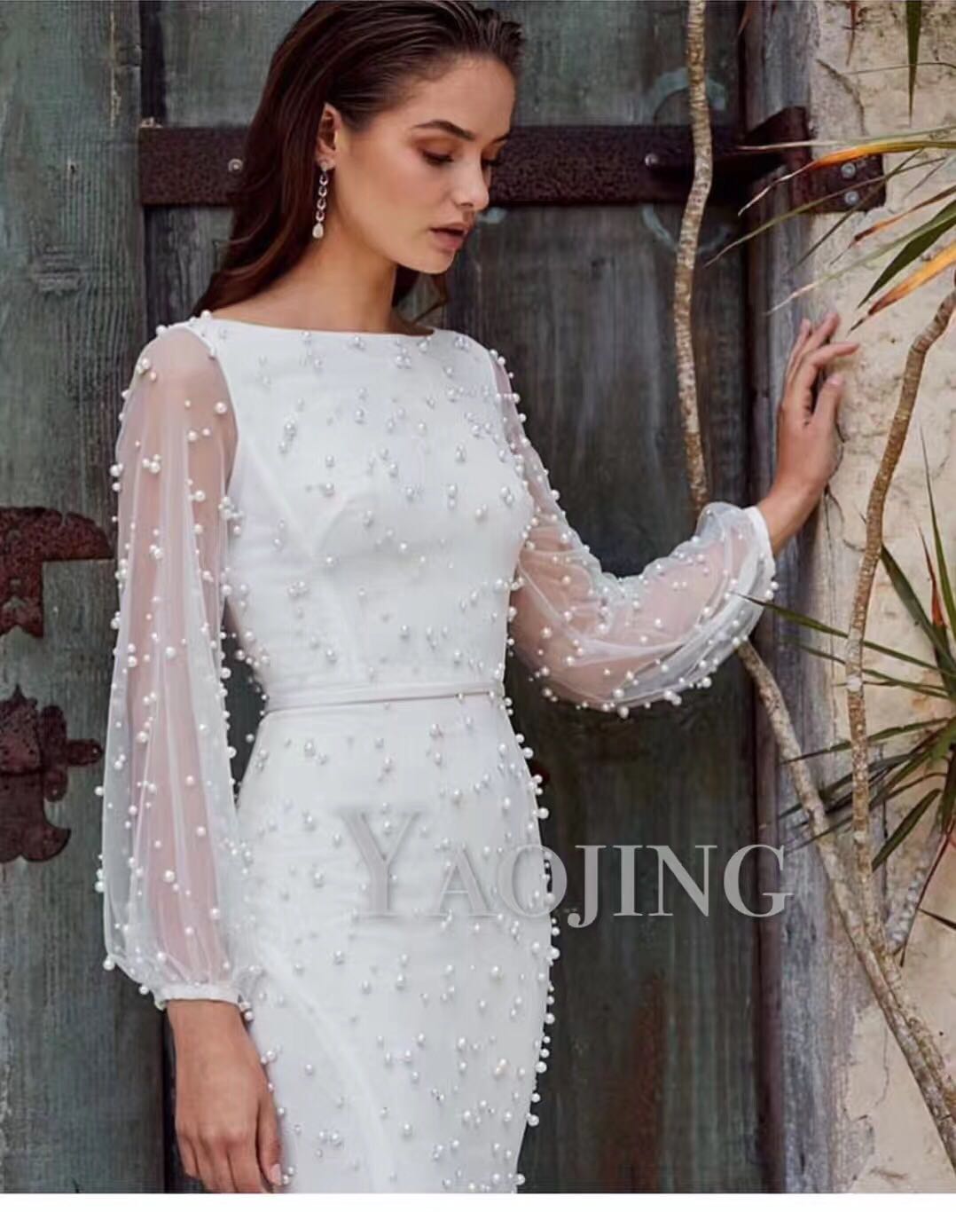 plus size gauze dresses with sleeves