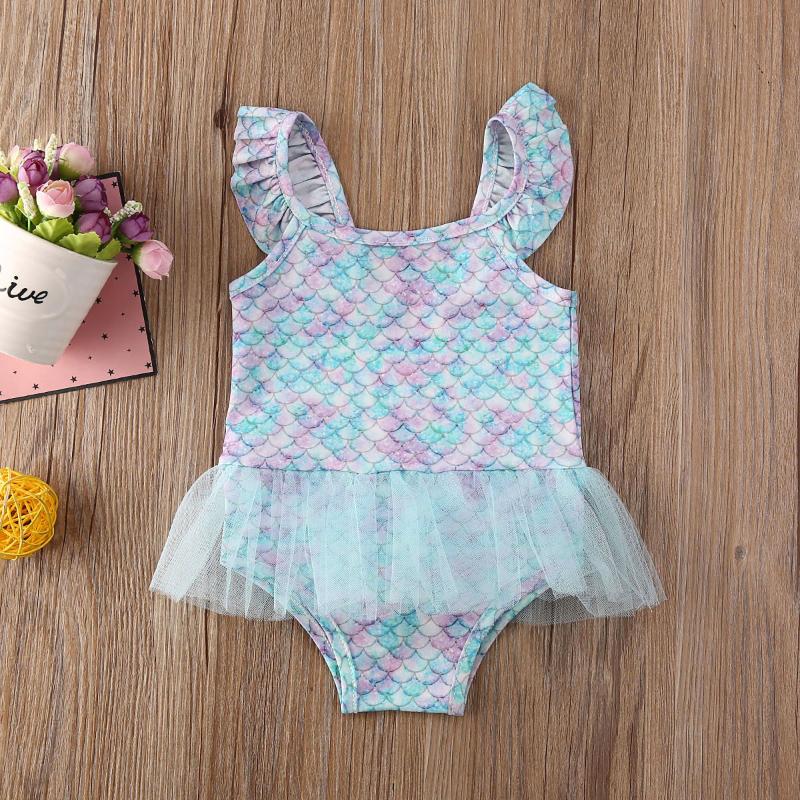 

Cute Summer Swimwear Baby Girls Bikini Beach Ruffle One Piece Swimsuit Holiday Bathing Suit Toddler Kids Monokini Clothes