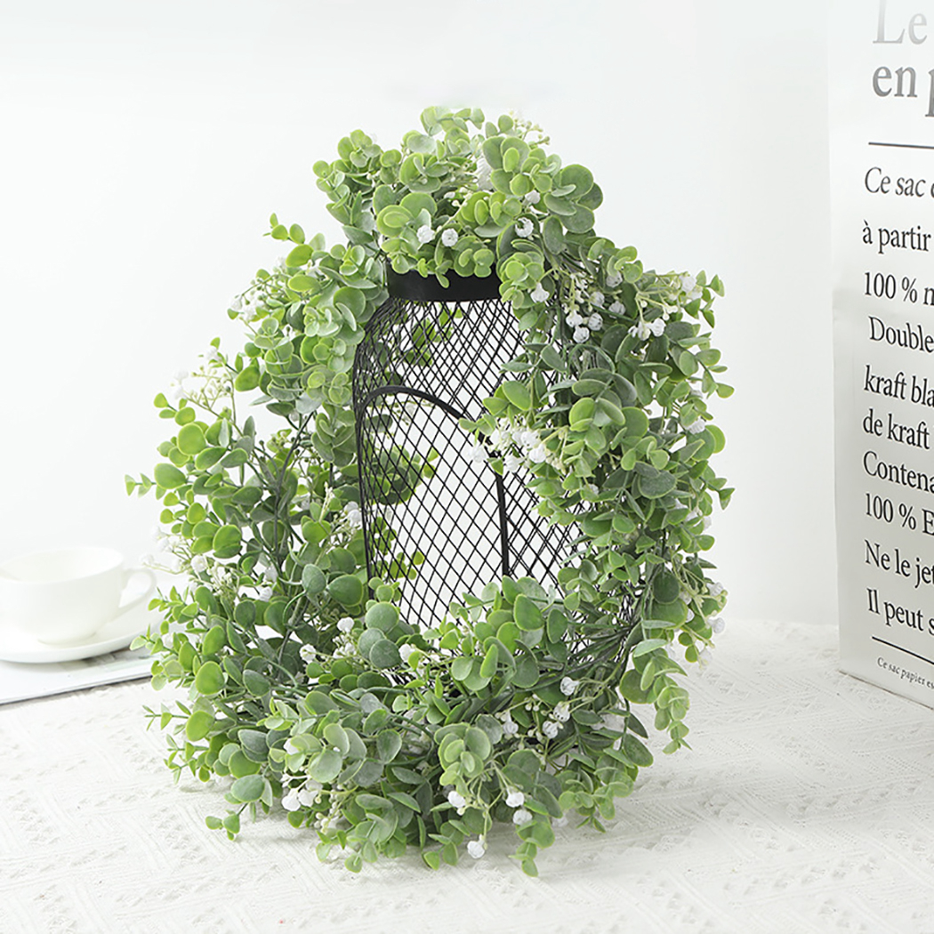 

Christmas Door Vine Artificial Plants False Flowers Ivy Hanging Garland Leaves Wedding Party Home Bar Garden Wall Decoration, Green