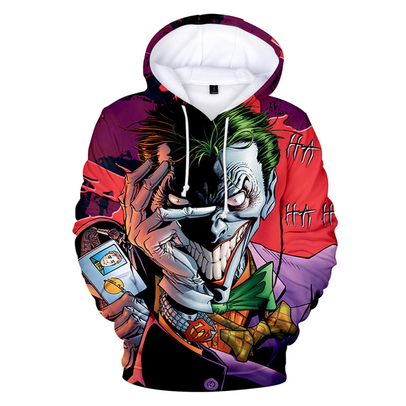 

Pullover Streetwear Coats Designer Luxury Mens Suicide Squad Joker 3D Print Hoodies Sweater Sweatshirt Jacket Pullover Top C73101, #1