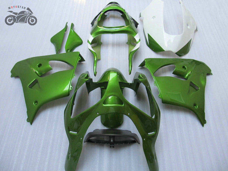 

ABS plastic fairing kits for Kawasaki Ninja 2000 2001 ZX9R green white road sport aftermarket fairings parts ZX-9R 00 01 ZX 9R, Same as picture