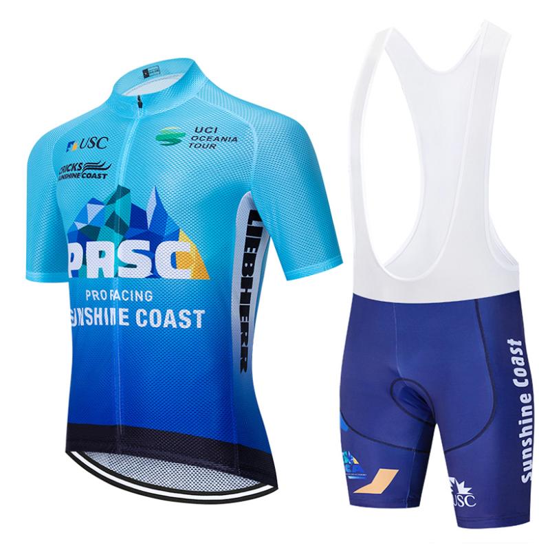 

New 2020 TEAM sunshine coast Cycling jersey 20D bike pants suit mens summer quick dry pro BICYCLING shirts Maillot Culotte wear, Blue