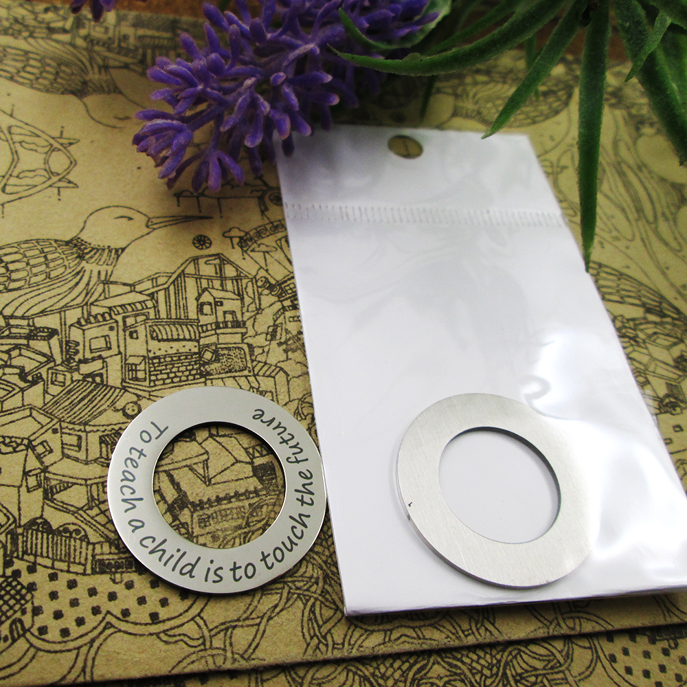 

40pcs--"To teach a child is to touch the future"stainless steel charms more style for choosing DIY Charms pendants for necklace