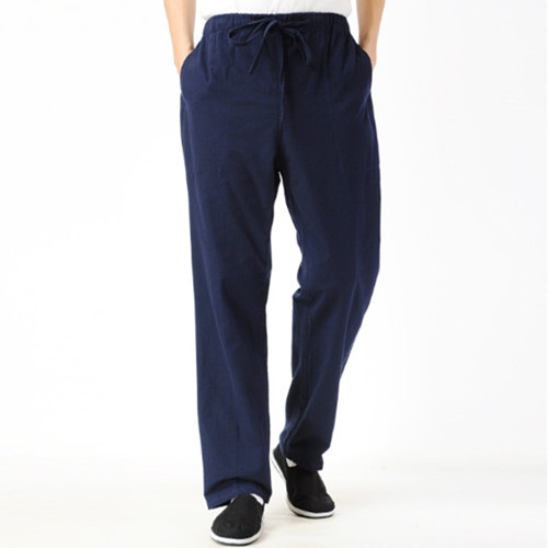 

High Quality New Arrival Men Martial Arts Pants Tai Chi Cotton Trousers, White