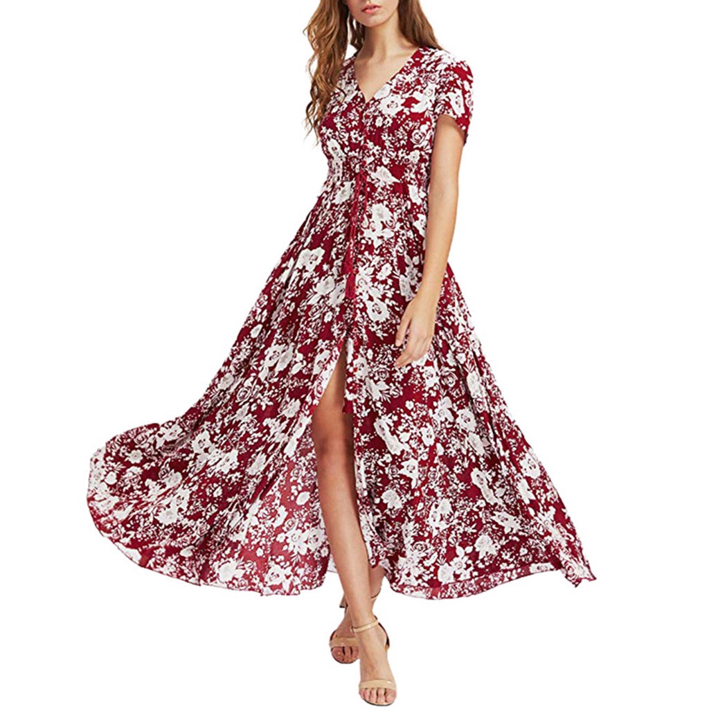 flowy dresses short casual