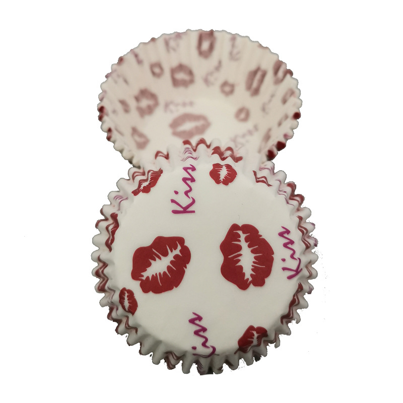 

100pcs/pack Kiss Lips Paper Cakecup For Birthday Party Cake Baking Tary Decoration Muffin Cup Kitchen Accessories Cakecup Topper