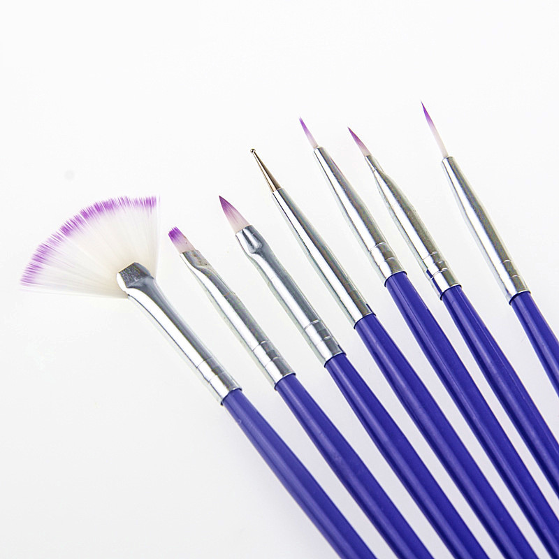 

7PCS Manicure Brushes Set For Nail Art Painting Brushes Dotting Design Manicure Nail Brush Kit Gel Varnishes Tools