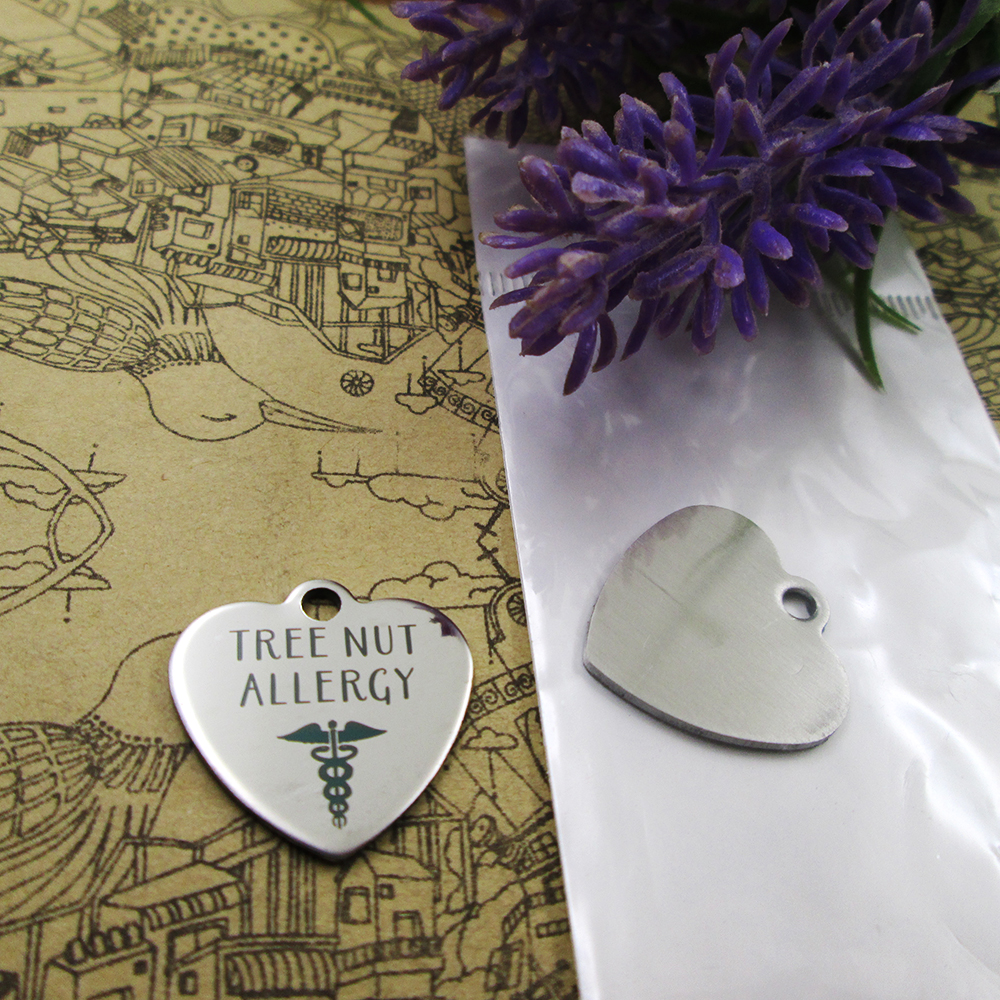

40pcs--"Tree Nut Allergy Medical"stainless steel charms more style for choosing DIY Charms pendants for necklace