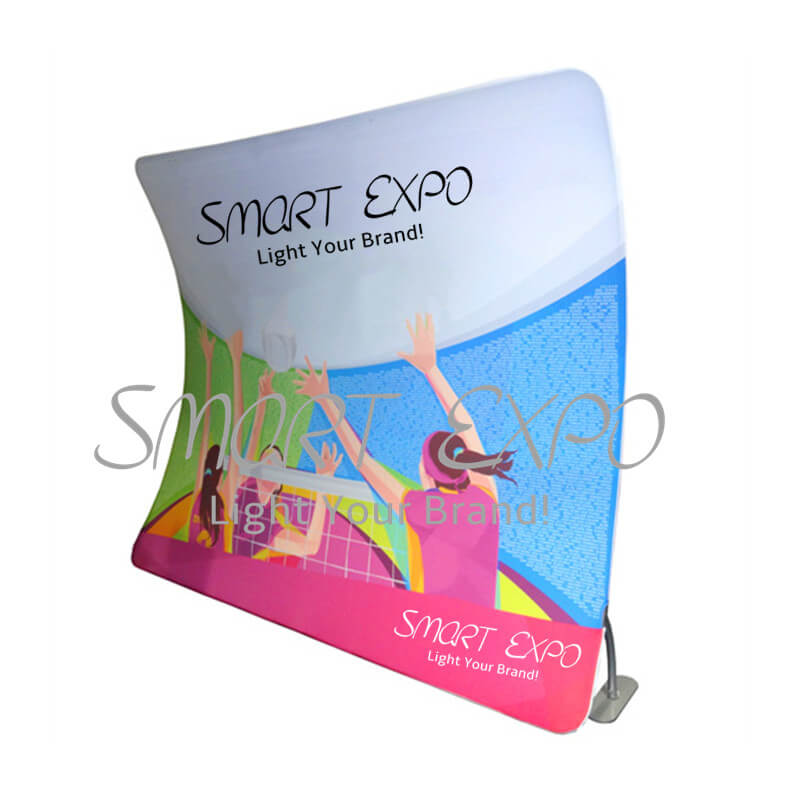 

10ft Vertical Curved Tension Fabric Tube Display with Thick Aluminum Tube Tension Fabric Printed Graphic Portable Carry Bag