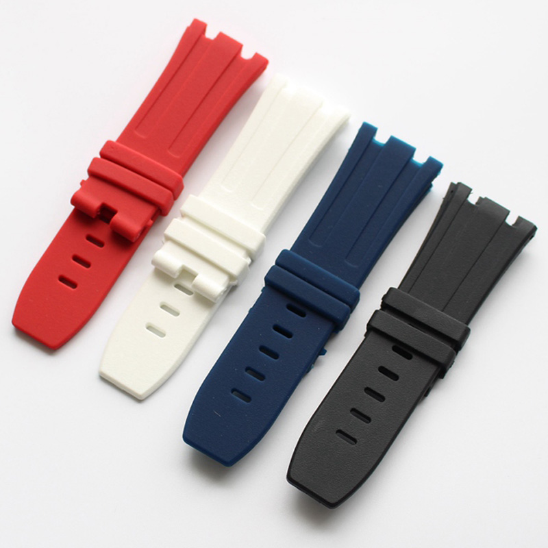 

28*24mm 115mm/75mm Water sweat proof high quality Rubber Silicone Strap Band for AP A P Royal Oak Off shore