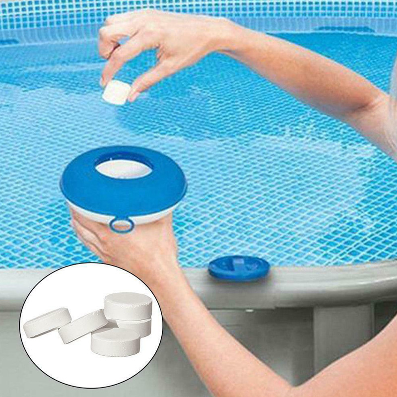 

50 Pcs Chlorine Tablets Multifunction Instant Disinfection for Swimming Pool Tub Spa Popular