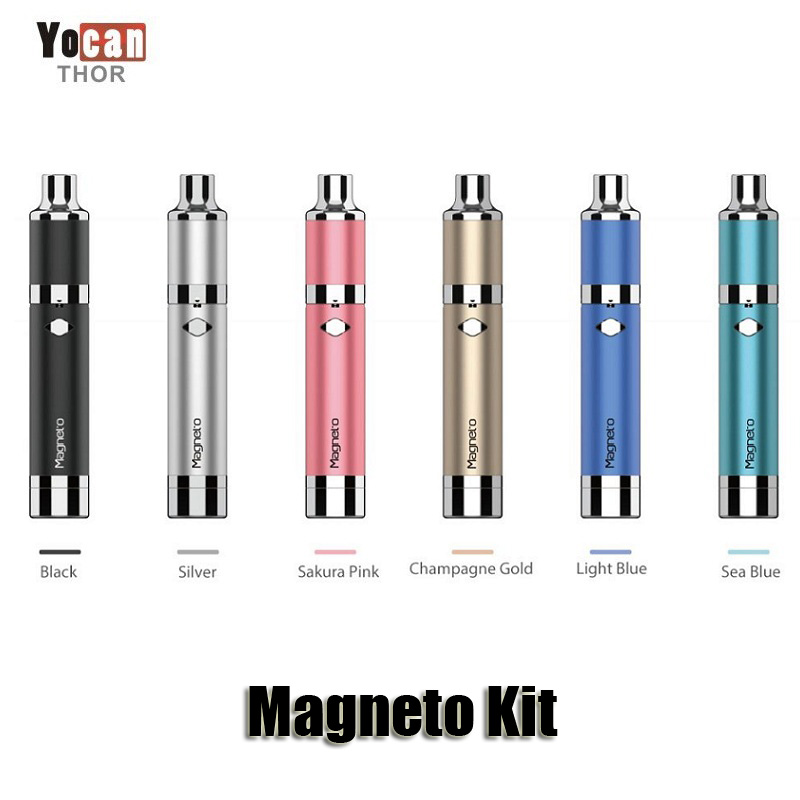 

100% Authentic Yocan Magneto Kits 1100mAh Battery Magnetic Coil Cap Built-in Silicone Jar Ceramic Coil Wax Vapor Pen