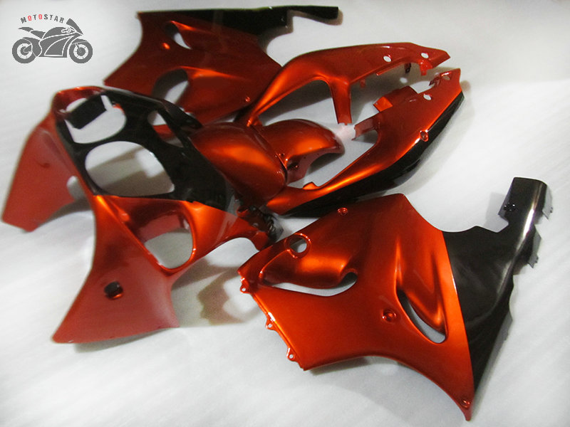 

Customize Motorcycle Fairing kit for Kawasaki Ninja ZX7R 96 97 98 99 00-03 ZX7R 1996-2003 red golden ABS plastic Chinese fairings set, Same as picture