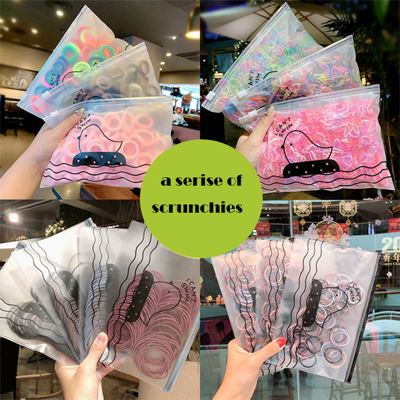 

A Serise of Girls Scrunchies Elastic Hair Band Kids Hair Accessories for Women Tie Baby Ring Rope Headwear Headbands, B2- 1000pcs