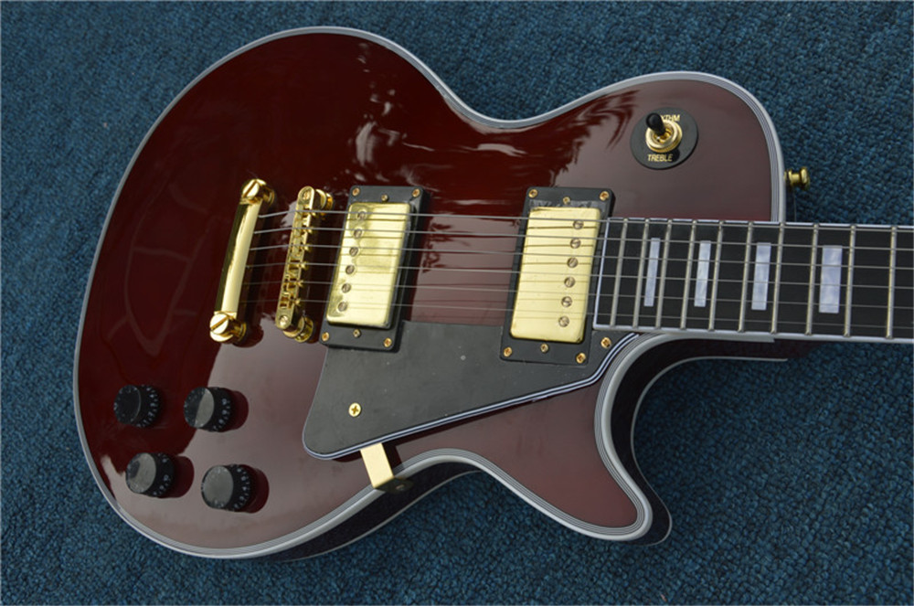 Nouvelle guitare électrique rouge vin de vente chaude, guitare LP de haute qualité, livraison gratuite