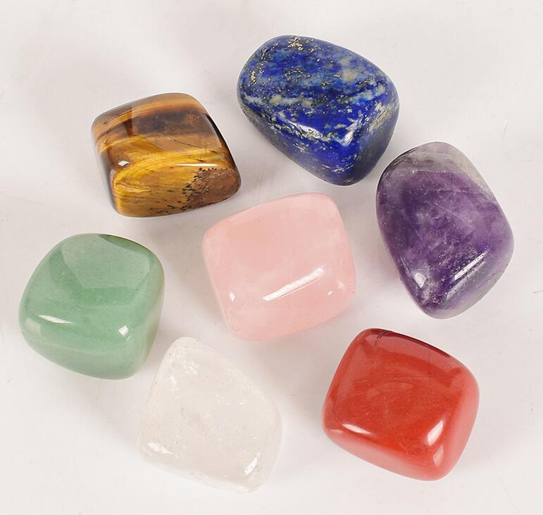 CHAKRA MEDITATION Engraved STONES Medallions HEALING Crystals REIKI YOGA Gift