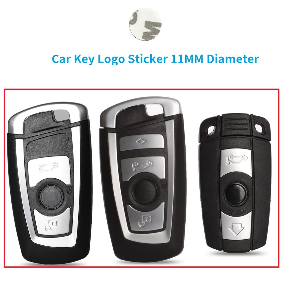 

20pcs Remote Key Sticker smart key Logo Emblem metal silicon stickers car key logo for 3 57 X3 X4 X5 X6, Sillicon 11mm