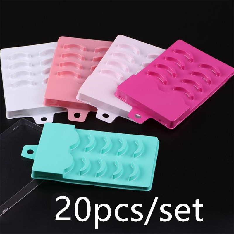 

20pcs/set Plastic Empty False Eyelash Storage Case Box False Eyelash Box Container Holder Compartment 40#416
