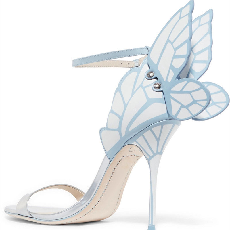 

Hot Sale-Sophia Webster wedding sandals women patchwork gladiator high heels buckle strap stilettos party dress sandals zapatos mujer, Black