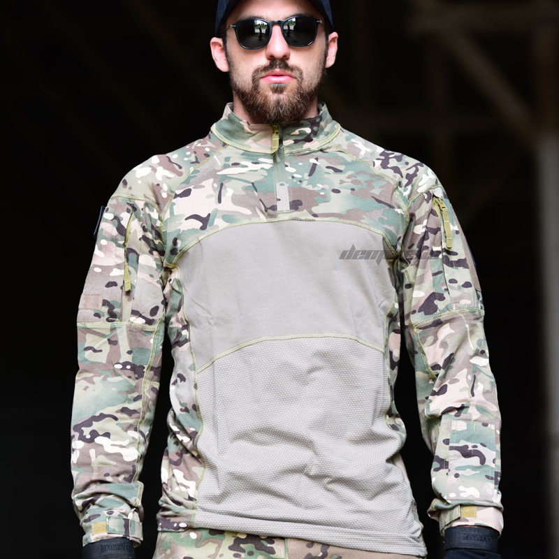 Mens G3 Military Tactical Combat Training Long Sleeve T-Shirt Pullover TMC2899