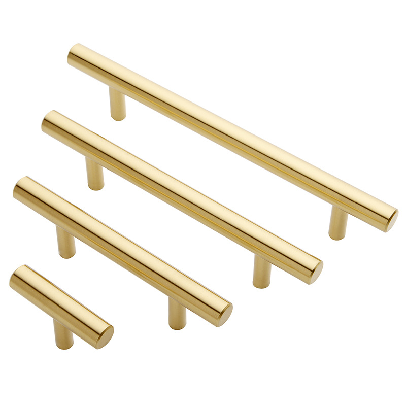 

Solid Brass Tbar design Cabinet Handles Furniture Drawer Pulls Kitchen Cupboard Knobs pull very durable with screws