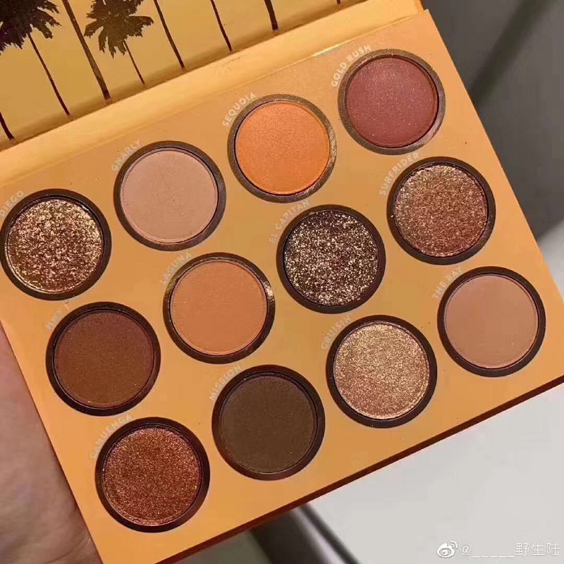

maquillage makeup 12color/set eyeshadow palette moondust california love pressed powder palette NET WT.12*0.90g, Customize