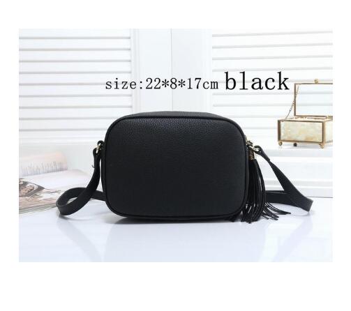 

Top Quality NEW Khaki Handbags Wallet Handbag Women Handbagsa Bags Crossbody Soho Bagi Disco Shoulder Bag Fringed Messenger Bags Purse 22cm Cross Body, Black