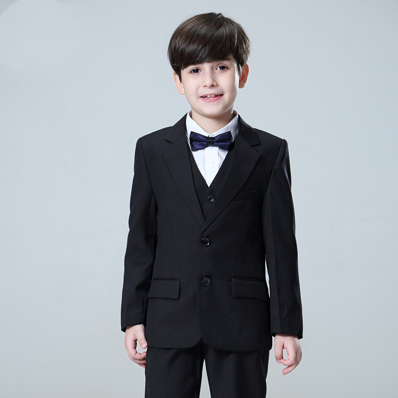 

Boys Wedding Suits Flower Children Formal Party Tuxedos 2020 (Jacket + Pants + Vest, Black