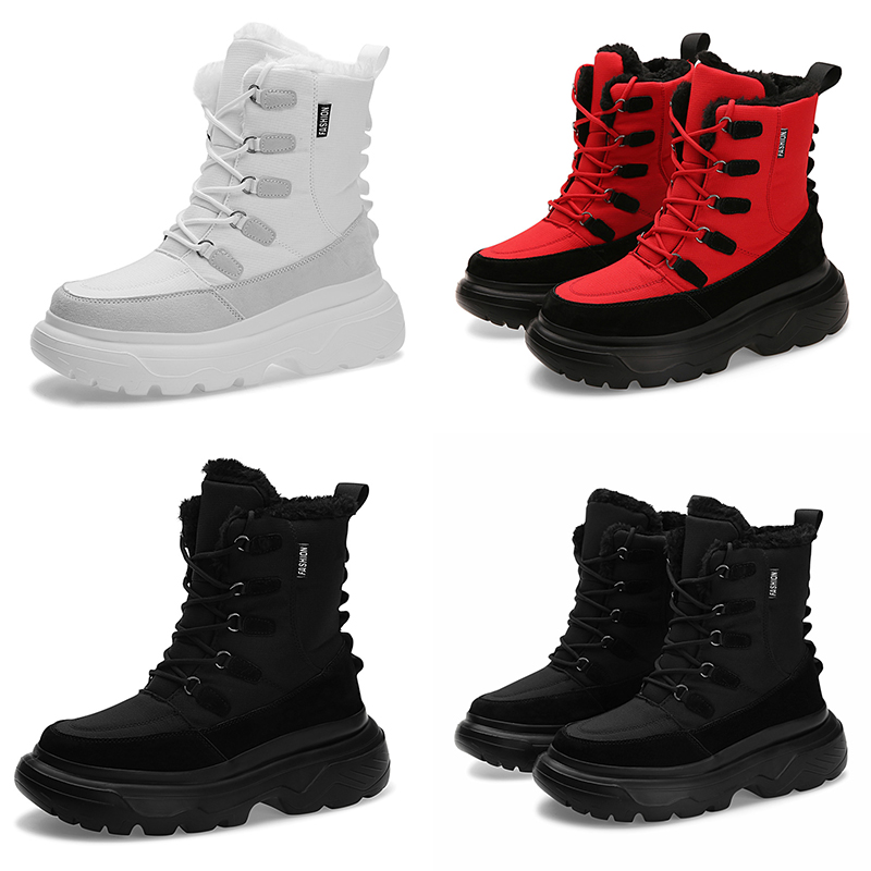 

2020 warm lithe soft winter designer lace type4 triple white black red man boy men boots mens Sneakers Boot trainers outdoor walking shoes, Color#1