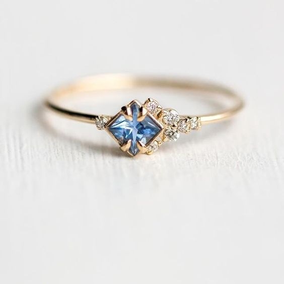 

New Inlaid Zircon Ring for Cross-border Women's Gold Engagement Ring Jewelry In Europe and American Engagement Anniversary