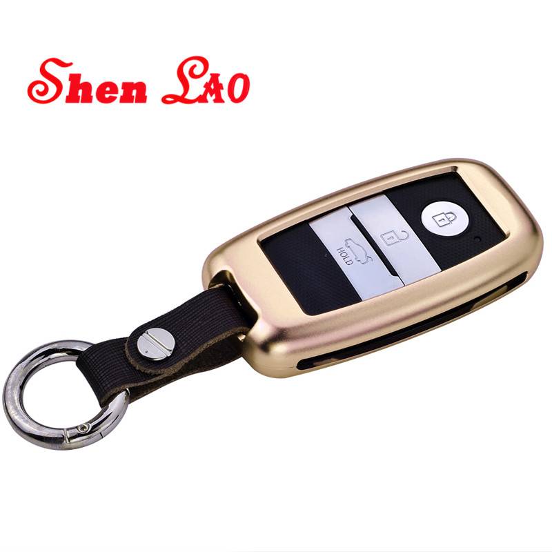

ShenLao Car Key Smart Case Cover For Kia S K4 K5 KX3 KX5 SPORAGE R SORENTO CARENS CARNIVAL SHUMA Leather Key Ring Shell
