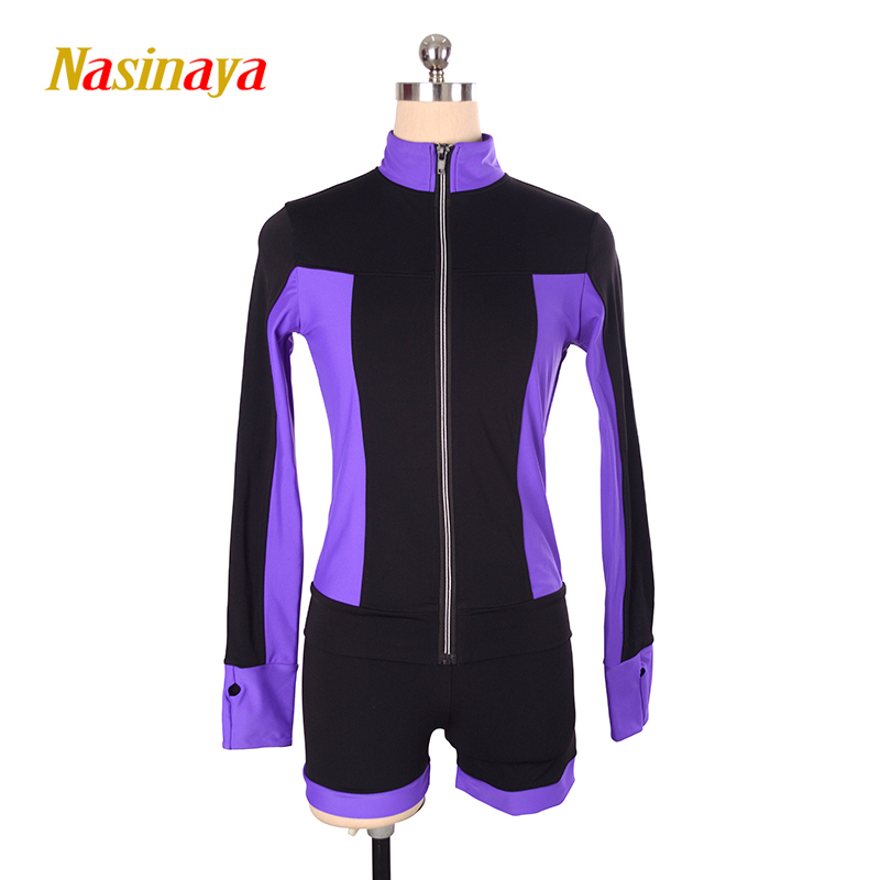 

Customized Figure Skating suits jacket and short pants for Girl Women Training Competition Patinaje Ice Skating Warm Gymnastics