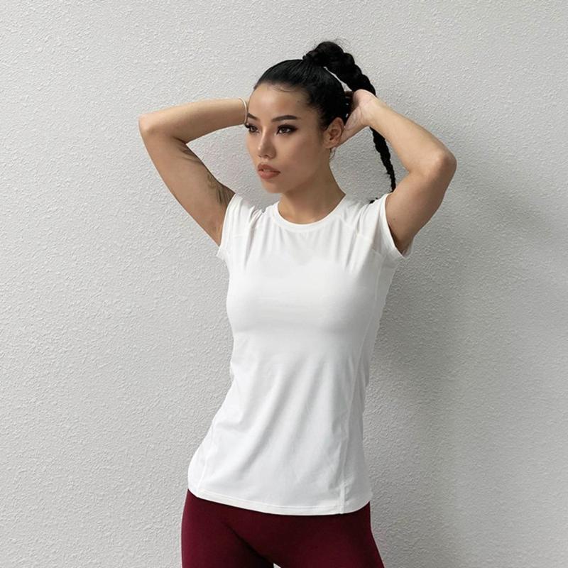 

Women' Sports Shirt Quick Dry Tight Booties Slim Fitness Sports Gym Running Training Yoga Top T-shirt Yoga Sportswear Women, Black